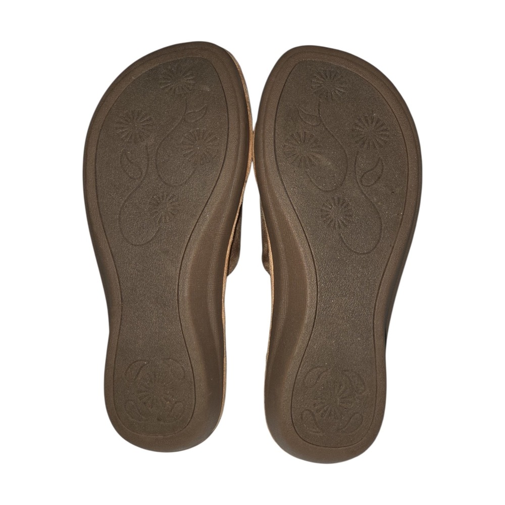 Cliffs Sandals Women 7.5 Mocha Casmyn Slide Flower Accent C39133 Brown Textile - Picture 8 of 8